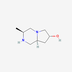 molecular formula C8H16N2O B1365252 (3S,7R,8AS)-3-methyloctahydropyrrolo-[1,2-a]pyrazin-7-ol 