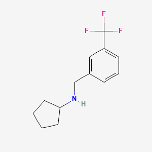 molecular formula C13H16F3N B1365254 N-[[3-(trifluoromethyl)phenyl]methyl]cyclopentanamine 