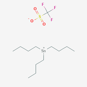 molecular formula C13H27F3O3SSn B1365262 Tributylstannanylium;trifluoromethanesulfonate CAS No. 68725-14-4