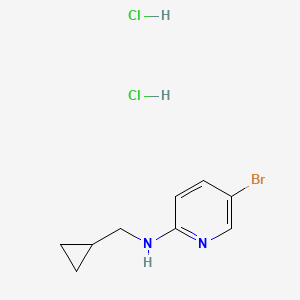 molecular formula C9H13BrCl2N2 B13652664 5-Bromo-N-(cyclopropylmethyl)pyridin-2-amine dihydrochloride 