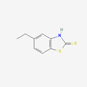 molecular formula C9H9NS2 B13652682 5-Ethyl-1,3-benzothiazole-2(3H)-thione CAS No. 90382-09-5