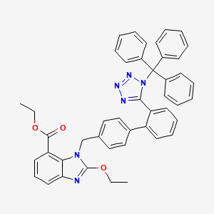 molecular formula C45H38N6O3 B1365269 N-Trityl Candesartan Ethyl Ester CAS No. 856414-35-2