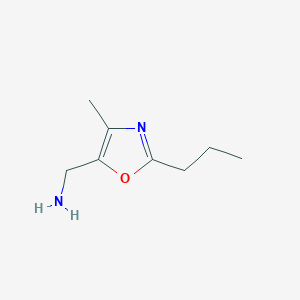 molecular formula C8H14N2O B13652696 (4-Methyl-2-propyloxazol-5-yl)methanamine 