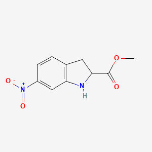 molecular formula C10H10N2O4 B1365280 Methyl 6-nitroindoline-2-carboxylate CAS No. 428861-43-2