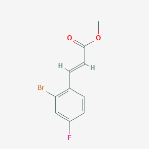 molecular formula C10H8BrFO2 B1365286 (E)-Methyl 3-(2-bromo-4-fluorophenyl)acrylate CAS No. 404575-30-0