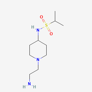 molecular formula C10H23N3O2S B13652918 N-[1-(2-aminoethyl)piperidin-4-yl]propane-2-sulfonamide 