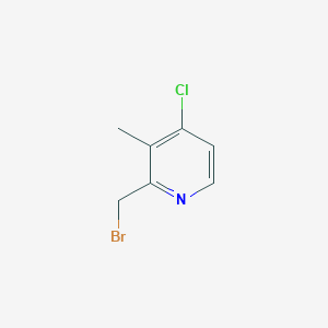 molecular formula C7H7BrClN B13652923 2-(Bromomethyl)-4-chloro-3-methylpyridine 