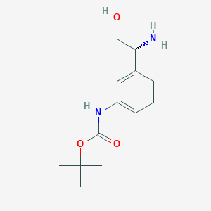 molecular formula C13H20N2O3 B13652962 Tert-butyl (R)-(3-(1-amino-2-hydroxyethyl)phenyl)carbamate 