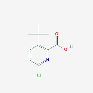 molecular formula C10H12ClNO2 B13652972 3-(tert-Butyl)-6-chloropicolinic acid 