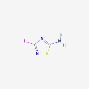 molecular formula C2H2IN3S B13652989 3-Iodo-1,2,4-thiadiazol-5-amine 