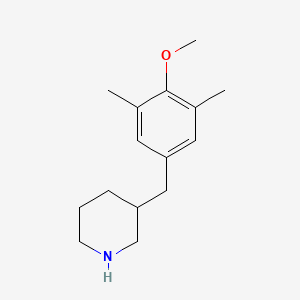 molecular formula C15H23NO B1365300 3-(4-Methoxy-3,5-dimethyl-benzyl)-piperidine CAS No. 779323-34-1