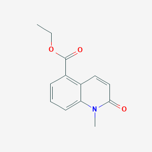 molecular formula C13H13NO3 B13653002 Ethyl 1-methyl-2-oxo-1,2-dihydroquinoline-5-carboxylate 