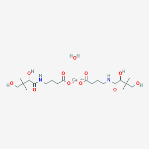 molecular formula C20H38CaN2O11 B13653037 calcium (R)-4-(2,4-dihydroxy-3,3-dimethylbutanamido)butanoate hydrate 