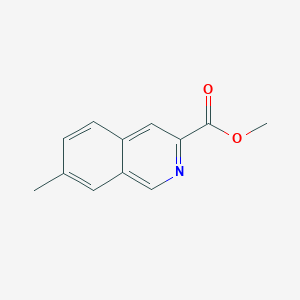 molecular formula C12H11NO2 B13653048 Methyl 7-methylisoquinoline-3-carboxylate 