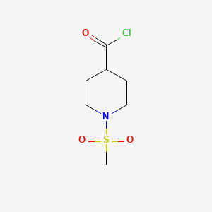 molecular formula C7H12ClNO3S B1365305 1-(甲磺酰基)-4-哌啶甲酰氯 CAS No. 241138-40-9