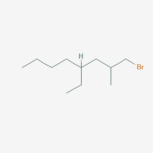 molecular formula C11H23Br B13653101 1-Bromo-4-ethyl-2-methyloctane 