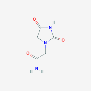 molecular formula C5H7N3O3 B13653183 2-(2,4-Dioxoimidazolidin-1-yl)acetamide 