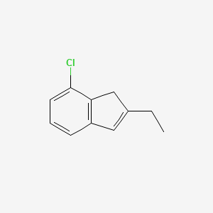molecular formula C11H11Cl B1365319 7-Chloro-2-ethyl-1H-indene CAS No. 468756-78-7