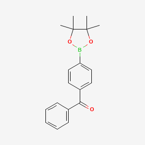 molecular formula C19H21BO3 B1365323 Phenyl(4-(4,4,5,5-tetramethyl-1,3,2-dioxaborolan-2-yl)phenyl)methanone CAS No. 269410-03-9