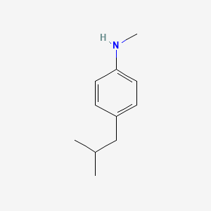 molecular formula C11H17N B13653258 N-methyl-4-(2-methylpropyl)aniline 