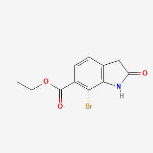 molecular formula C11H10BrNO3 B13653311 Ethyl 7-bromo-2-oxoindoline-6-carboxylate 