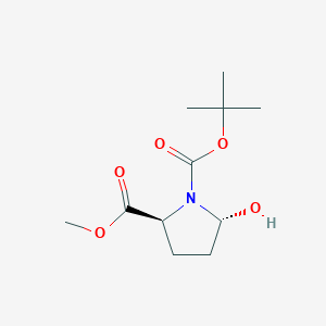 molecular formula C11H19NO5 B1365333 1-(tert-Butyl) 2-methyl (2S,5R)-5-hydroxy-1,2-pyrrolidinedicarboxylate 