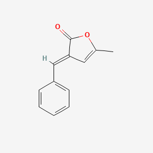 molecular formula C12H10O2 B1365334 (3E)-3-Benzylidene-5-methylfuran-2-one 
