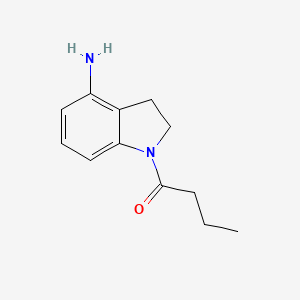 molecular formula C12H16N2O B13653344 1-(4-Aminoindolin-1-yl)butan-1-one 