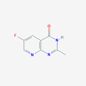 molecular formula C8H6FN3O B13653365 6-Fluoro-2-methylpyrido[2,3-d]pyrimidin-4-ol 