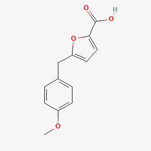 molecular formula C13H12O4 B1365355 5-(4-Methoxybenzyl)-2-furoic acid 