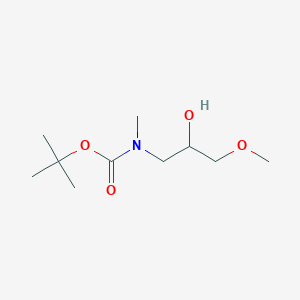 molecular formula C10H21NO4 B13653591 Tert-butyl (2-hydroxy-3-methoxypropyl)(methyl)carbamate 