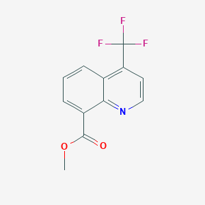 molecular formula C12H8F3NO2 B13653604 Methyl 4-(trifluoromethyl)quinoline-8-carboxylate 