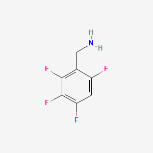 molecular formula C7H5F4N B13653636 (2,3,4,6-Tetrafluorophenyl)methanamine 