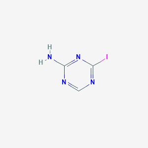 molecular formula C3H3IN4 B13653696 4-Iodo-1,3,5-triazin-2-amine 