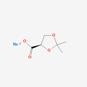 molecular formula C6H9NaO4 B13653730 Sodium (R)-2,2-dimethyl-1,3-dioxolane-4-carboxylate 