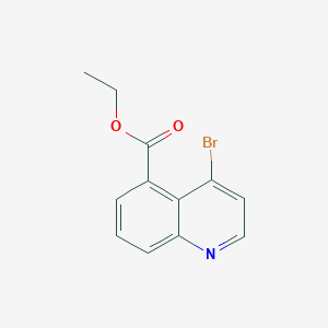 molecular formula C12H10BrNO2 B13653904 Ethyl 4-bromoquinoline-5-carboxylate 