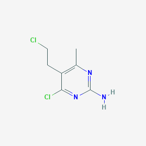 molecular formula C7H9Cl2N3 B1365392 4-Chloro-5-(2-chloroethyl)-6-methylpyrimidin-2-amine 