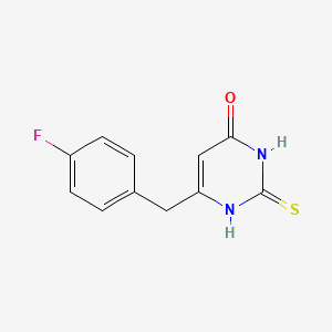 molecular formula C11H9FN2OS B1365393 6-(4-Fluorobenzyl)-2-mercaptopyrimidin-4-ol 