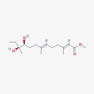 molecular formula C17H30O4 B1365395 methyl (2E,6E,10S,11S)-10,11-dihydroxy-3,7,11-trimethyltrideca-2,6-dienoate 