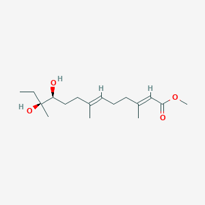 molecular formula C17H30O4 B1365395 (2E,6E,10S,11S)-10,11-Dihydroxy-3,7,11-trimethyl-2,6-tridecadienoic acid methyl ester 