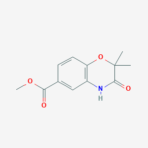 molecular formula C12H13NO4 B1365400 methyl 2,2-dimethyl-3-oxo-3,4-dihydro-2h-1,4-benzoxazine-6-carboxylate 