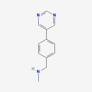 molecular formula C12H13N3 B1365429 N-methyl-N-(4-pyrimidin-5-ylbenzyl)amine CAS No. 859850-85-4