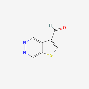 molecular formula C7H4N2OS B13654310 Thieno[2,3-d]pyridazine-3-carbaldehyde 