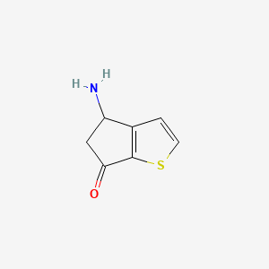 molecular formula C7H7NOS B13654315 4-amino-4H-cyclopenta[b]thiophen-6(5H)-one CAS No. 108046-15-7