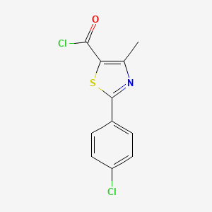 molecular formula C11H7Cl2NOS B1365433 2-(4-氯苯基)-4-甲基-1,3-噻唑-5-羰基氯 CAS No. 54001-22-8