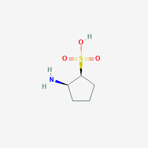 molecular formula C5H11NO3S B13654351 (1S,2R)-2-Aminocyclopentane-1-sulfonic acid 