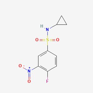 molecular formula C9H9FN2O4S B1365439 N-cyclopropyl-4-fluoro-3-nitrobenzenesulfonamide 