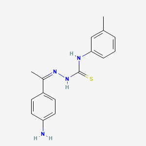 molecular formula C16H18N4S B1365444 1-[(Z)-1-(4-aminophenyl)ethylideneamino]-3-(3-methylphenyl)thiourea 