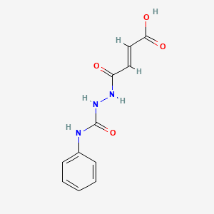 molecular formula C11H11N3O4 B1365445 (E)-4-[2-(Anilinocarbonyl)hydrazino]-4-oxo-2-butenoic acid 