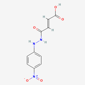 molecular formula C10H9N3O5 B1365446 (E)-4-[2-(4-nitrophenyl)hydrazinyl]-4-oxobut-2-enoic acid 